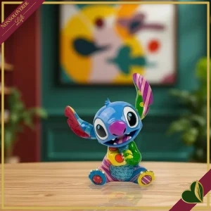8000000101884-0- Statuetta Disney by Britto “Stitch” in resina dipinta a mano, altezza 19,5 cm