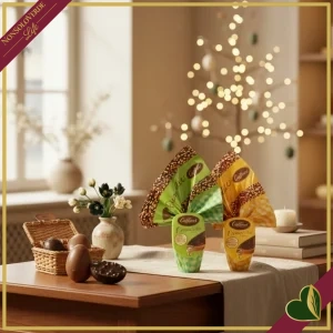 8013108586248-0 Ovetto di Pasqua Piemonte Caffarel, cioccolato extra fondente con granella di nocciole, con sorpresa, 30 grammi