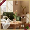 Diffusore profumato pesca “Spring Tulips” 100 ml in vetro con tulipani decorativi, diametro 6 cm