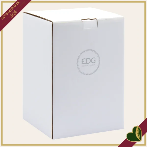 Uovo decorativo pasquale floreale su piedistallo colori assortiti, altezza 20 cm