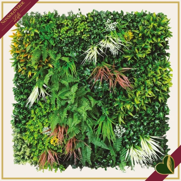 Pannello verde artificiale 3D Divy Panel Jungle multicolor, 100x100 cm