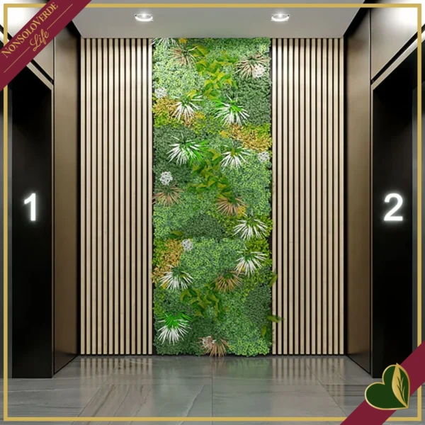 Pannello verde artificiale 3D Divy Panel Jungle multicolor, 100x100 cm