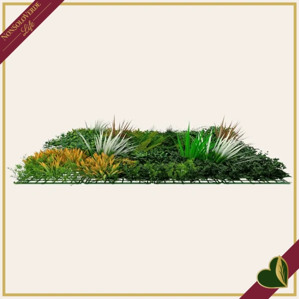 Pannello verde artificiale 3D Divy Panel Jungle multicolor, 100x100 cm
