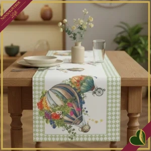 8029722103624-0 Runner double face Mongolfiere e Micro Geo, 45x140 cm
