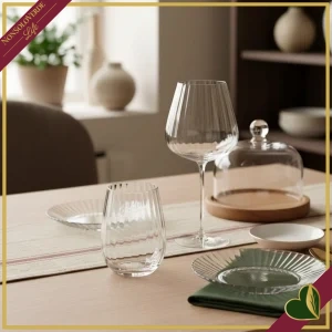 Set 4 bicchieri Boulevard in vetro, altezza 12,5 cm