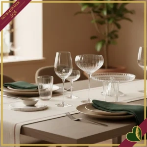 Set 4 coppe Boulevard in vetro, altezza 18,5 cm