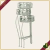 Portafiori pieghevole Harriet con 3 contenitori, salvia, altezza 65 cm
