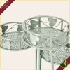 Portafiori pieghevole Harriet con 3 contenitori, salvia, altezza 65 cm