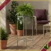 Portafiori quadrato Harriet, salvia, altezza 50 cm