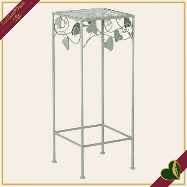 Portafiori quadrato Harriet, salvia, altezza 60 cm