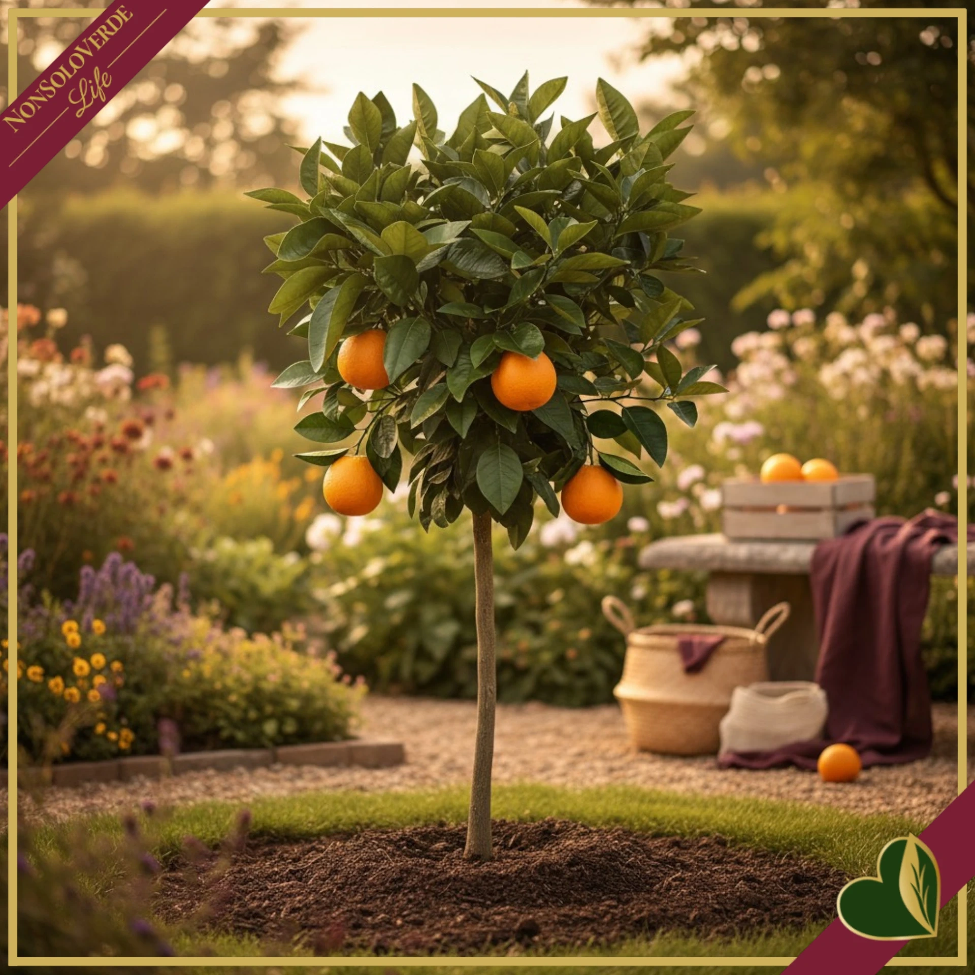 Citrus sinensis ‘Washington’, Arancio, Washington Navel, vaso 24 cm, alto circa 70–100 cm