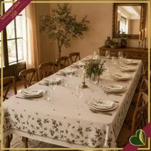 Tovaglia antimacchia Olyvia 12 posti in tessuto,150x260 cm
