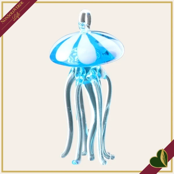 Medusa decorativa da appendere in vetro colorato, 4 modelli assortiti, altezza 6,5 cm