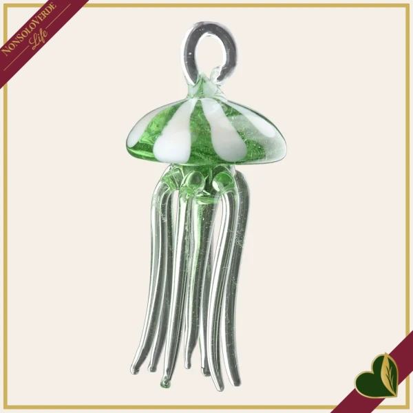 Medusa decorativa da appendere in vetro colorato, 4 modelli assortiti, altezza 6,5 cm