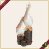 Pellicani decorativi Felix in resina sintetica, altezza 23 cm