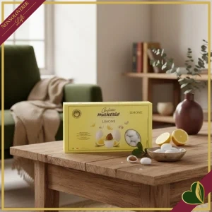 Confetti Maxtris al limone, bianchi con mandorla tostata e cioccolato bianco al gusto di limone, 1 chilogrammo
