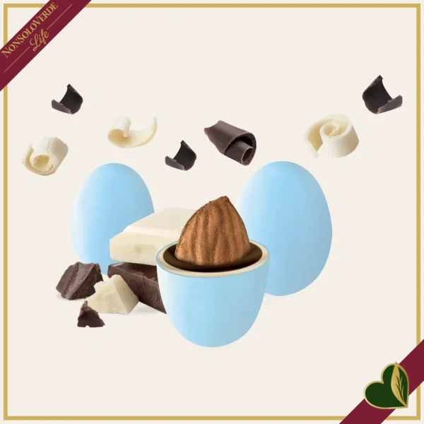 Confetti Maxtris classici celesti con mandorla tostata e doppio cioccolato, 1 chilogrammo