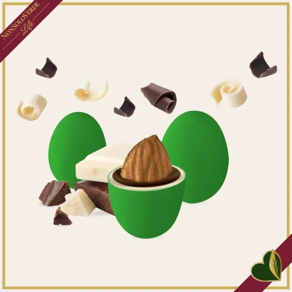 Confetti Maxtris classici verdi con mandorla tostata e doppio cioccolato, 1 chilogrammo