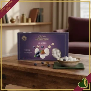 Confetti Maxtris al mirtillo, bianchi con mandorla tostata e cioccolato bianco, 1 chilogrammo