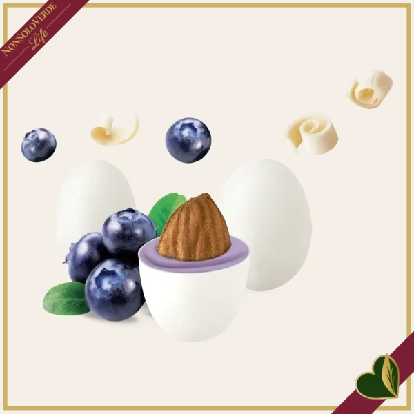 Confetti Maxtris al mirtillo, bianchi con mandorla tostata e cioccolato bianco, 1 chilogrammo