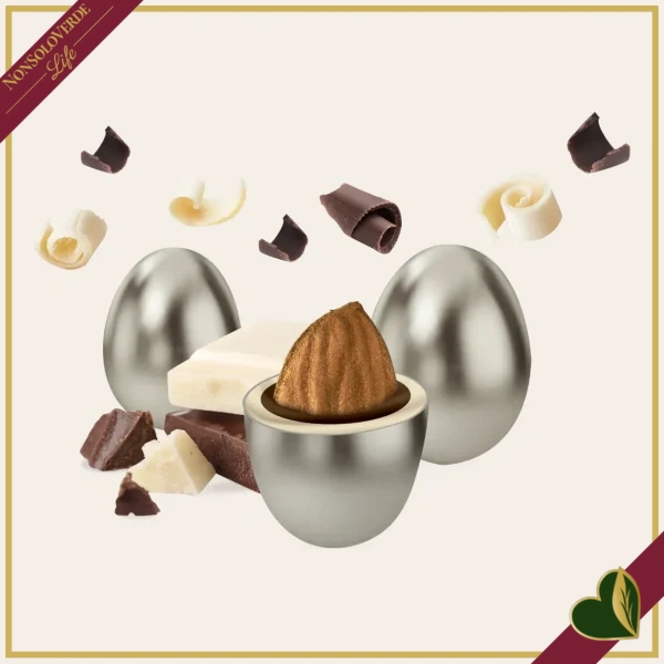 Confetti Maxtris classici argento con mandorla tostata e doppio cioccolato, 500 grammi