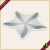 Centrotavola Ortigia stella marina in porcellana bianca e blu, larghezza 33 cm