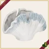 Decorazione Ortigia corallo in porcellana bianca e blu, altezza 13,4 cm