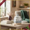 Barattolo decorativo Ortigia con coperchio in porcellana bianca e blu, altezza 16,5 cm