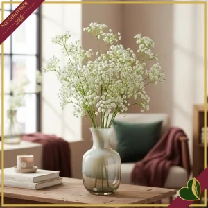 8051836801974-0 Ramo Gypsophila Hazely bianco artificiale, altezza 70 cm