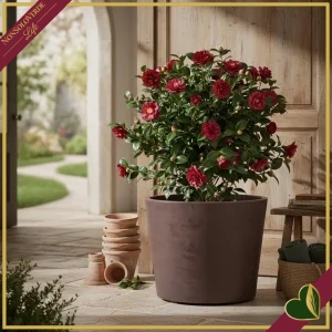 Vaso Millennium in plastica riciclata Brownstone, diametro 59 cm