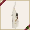 Elefante decorativo Midas avorio con dettagli dorati e argentati, altezza 25 cm