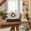 Scultura puzzle You Me in marmorina bianco e oro, lunghezza 18 cm