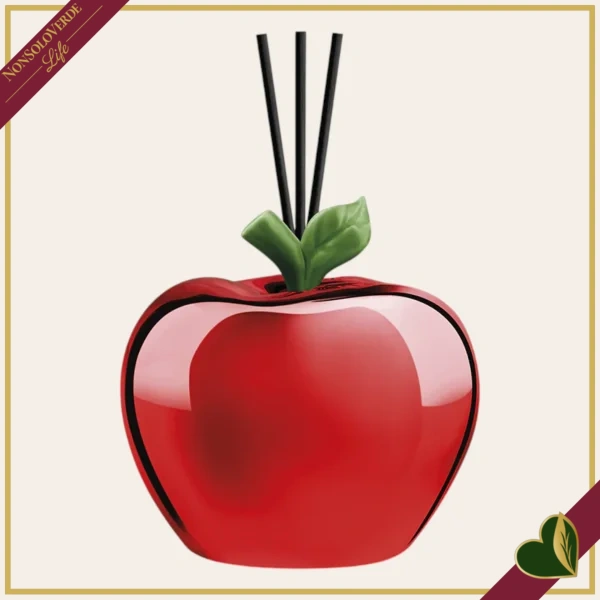 Diffusore decorativo mela rosso metallizzato “Il Giardino dei Profumi”, altezza 8 cm