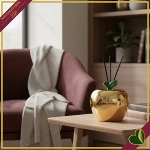 8055267586769-0 Diffusore decorativo mela oro metallizzato “Il Giardino dei Profumi”, altezza 16 cm