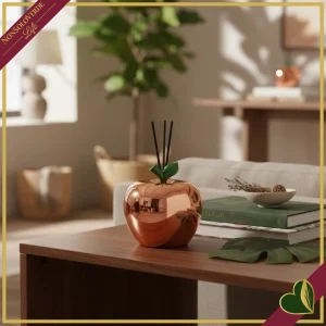 8055267586776-0 Diffusore decorativo mela oro rosa metallizzato “Il Giardino dei Profumi”, altezza 16 cm