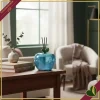 Diffusore decorativo mela azzurro metallizzato “Il Giardino dei Profumi”, altezza 16 cm