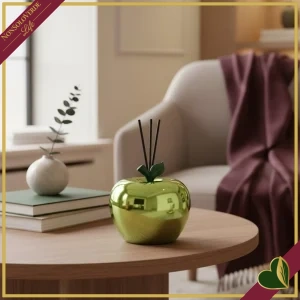 8055267586790-0 Diffusore decorativo mela verde metallizzato “Il Giardino dei Profumi”, altezza 16 cm