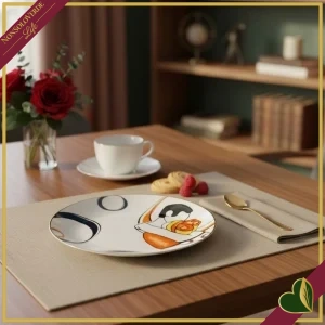 8055267588480-0 Piattino dessert “Con Te” Abbracci in porcellana, diametro 19 cm