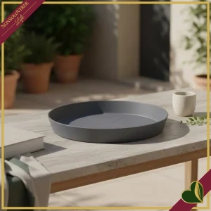 Sottovaso Loft Urban rotondo antracite, diametro 48 cm