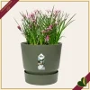 Vaso Greenville rotondo verde foglia con riserva d’acqua, diametro 24 cm