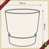Vaso Greenville rotondo verde foglia con riserva d’acqua, diametro 19 cm