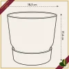 Vaso Greenville rotondo verde foglia con riserva d’acqua, diametro 18 cm