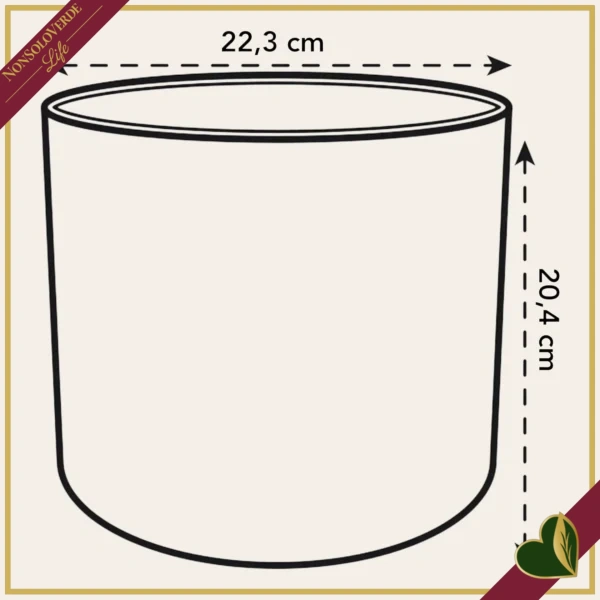 Cachepot The Ocean Collection rotondo blu atlantico da interno, diametro 22 cm