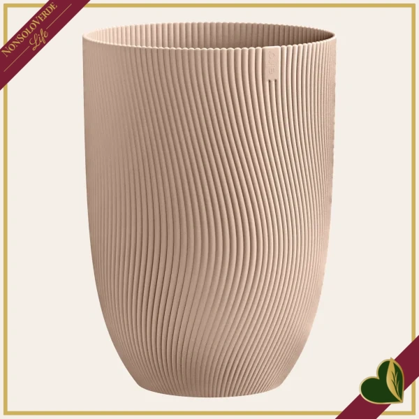 Vaso Sereh alto rotondo, argilla fredda, diametro 30 cm