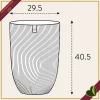 Vaso Sereh alto rotondo, argilla fredda, diametro 30 cm