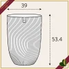 Vaso Sereh alto rotondo, argilla fredda, diametro 39 cm