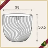 Vaso Sereh rotondo, beige fungo, diametro 59 cm