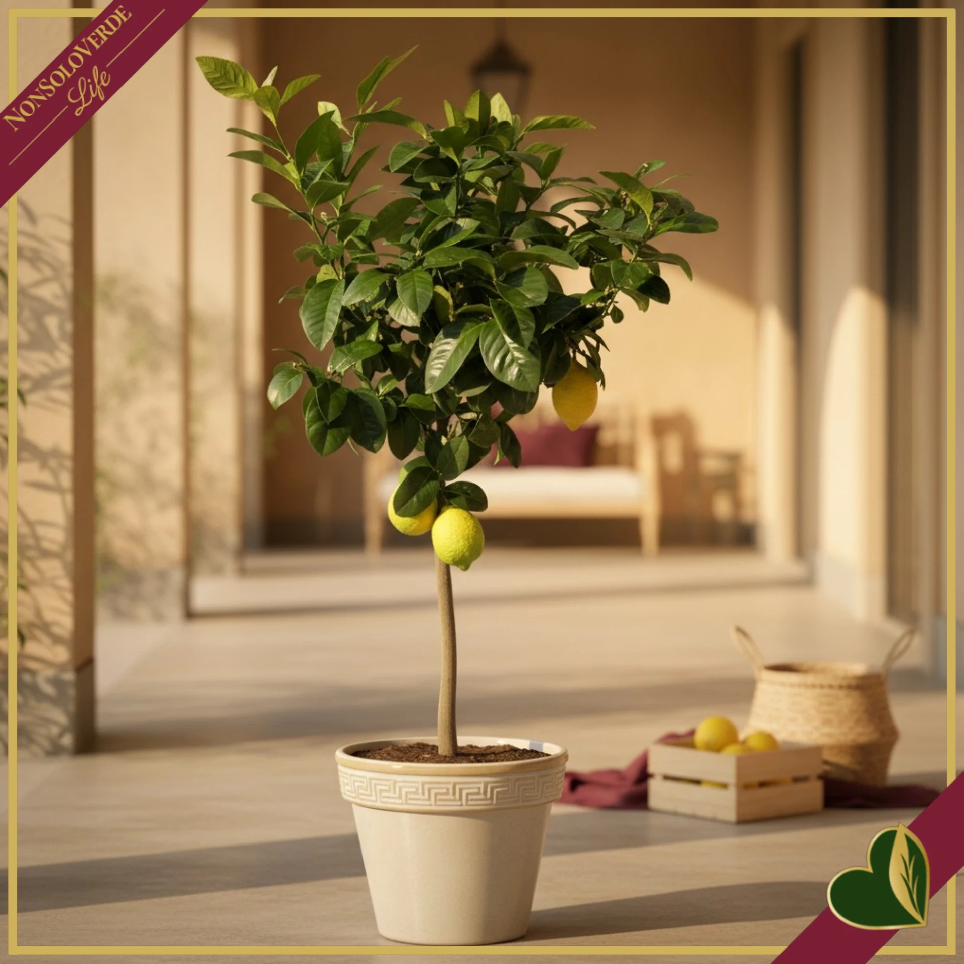 Citrus limon “Lunario”, limone quattro stagioni, vaso 24 cm, alto circa 165 cm