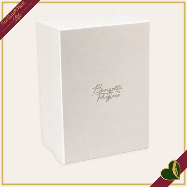 Diffusore decorativo Rugiada bianco e oro in marmorina, altezza 8 cm
