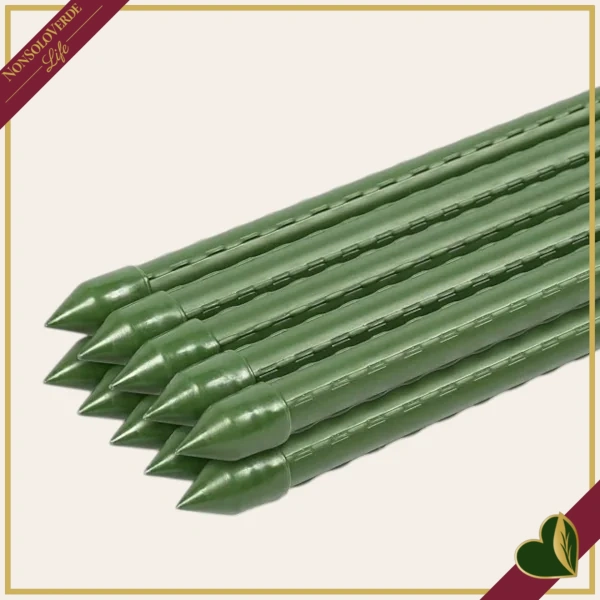 Tutore in acciaio plastificato verde 16 mm, altezza 210 cm